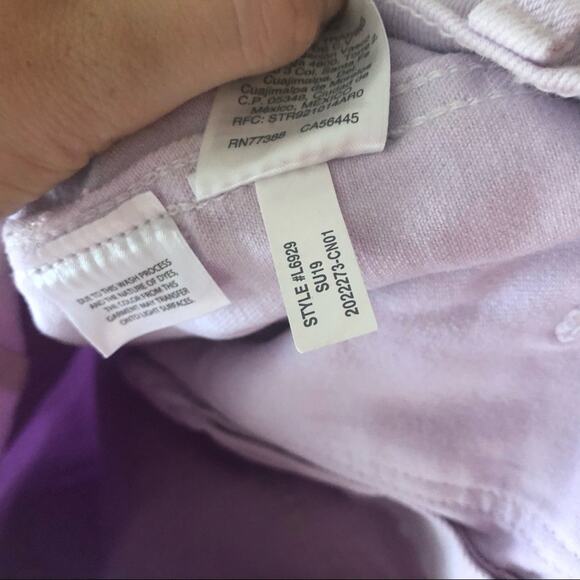 J. Crew Straight Leg Crop Jeans in Light Purple Garment Dyed Denim - Picture 9 of 10